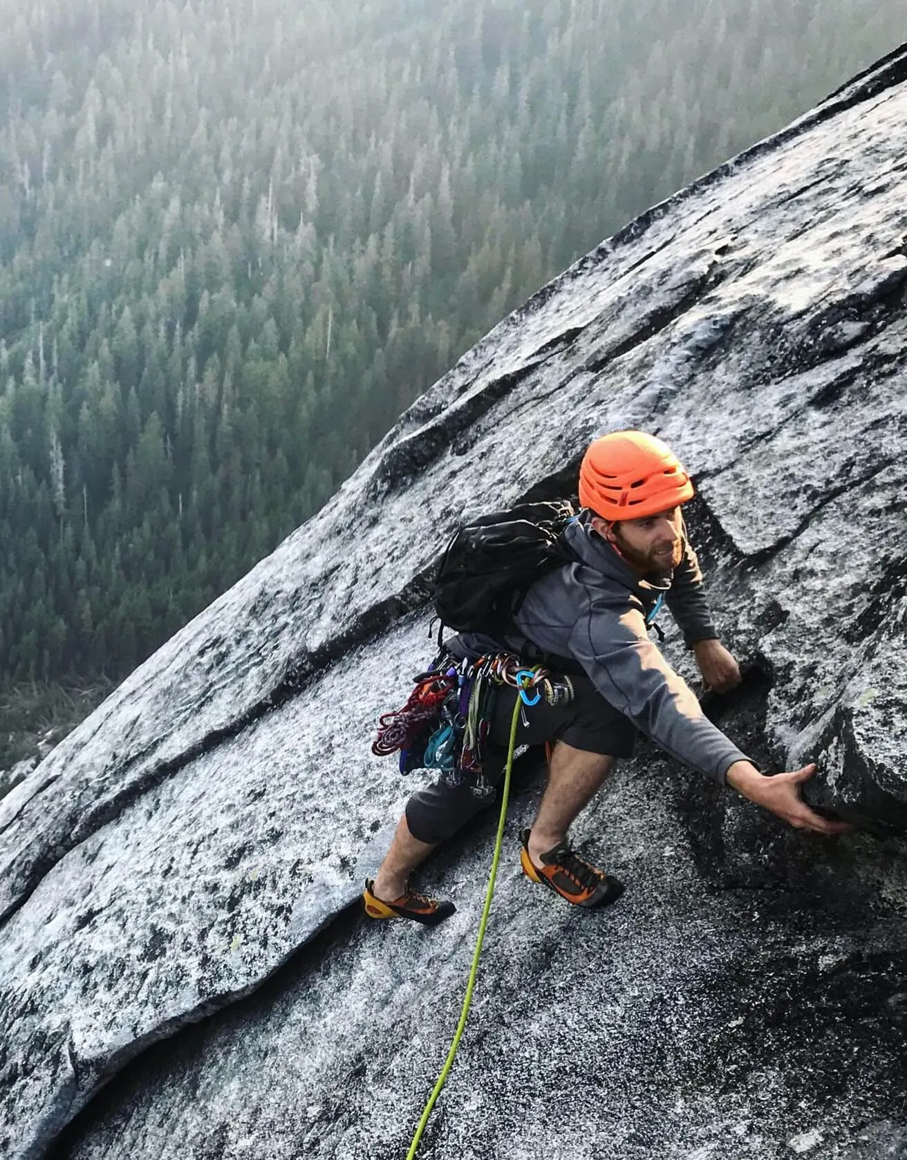 origin employee rock climbing